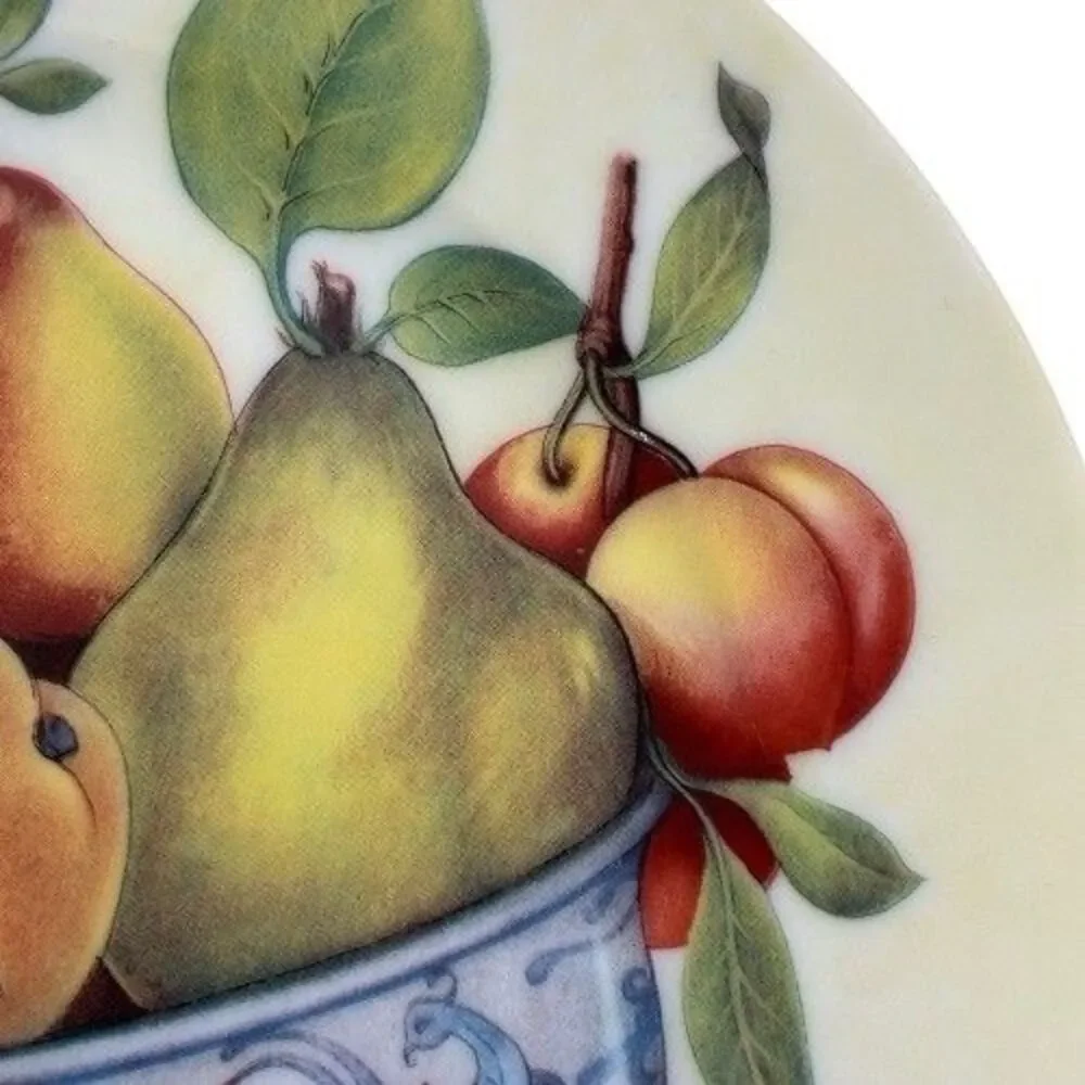 Pair VTG Limoges Plates 1855 L. Marino Godinger Fruit Bowl Still Pears Set of 2